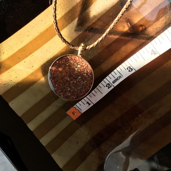 Metallic copper trio necklace + earrings + cuff - Picture 5 of 8